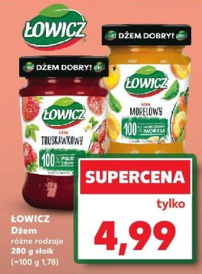 Dżem Łowicz różne rodzaje 280 g  promocja w Kaufland