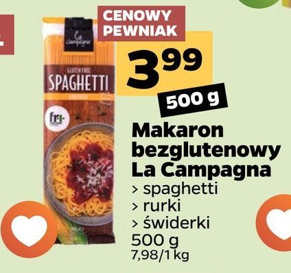 Makaron bezglutenowy spaghetti La campagna promocja