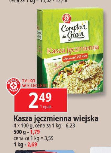 Kasza jęczmienna Wiodąca marka comptoir de grain promocja