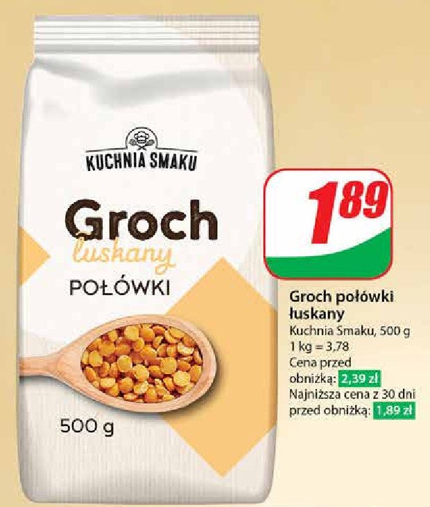 Groch łuskany połówki Kuchnia smaku promocja