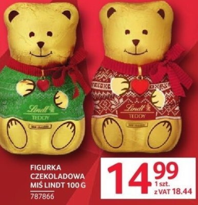 Figurka czekoladowa Miś Lindt 100 g promocja w Selgros