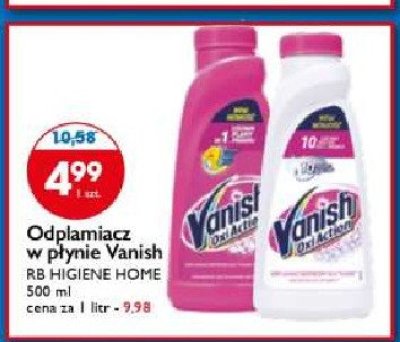 Odplamiacz w płynie Vanish oxi action promocja