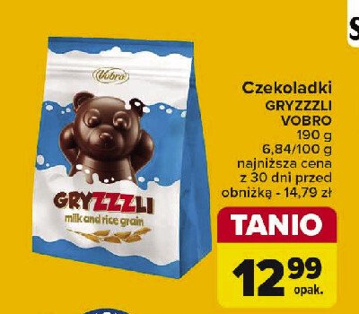 Cukierki czekoladowe gryzzzli Vobro promocja