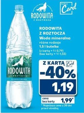 Woda niegazowana Rodowita z roztocza promocja