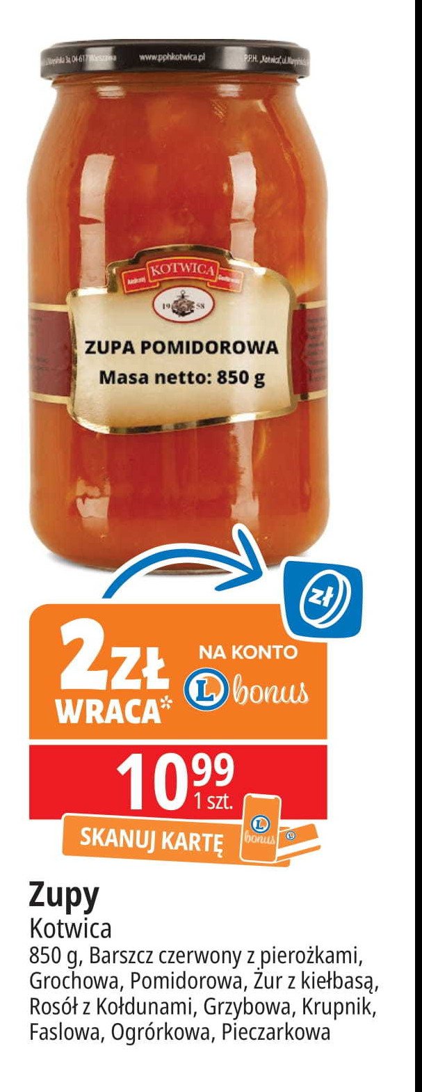 Zupa grzybowa Kotwica promocja w Leclerc