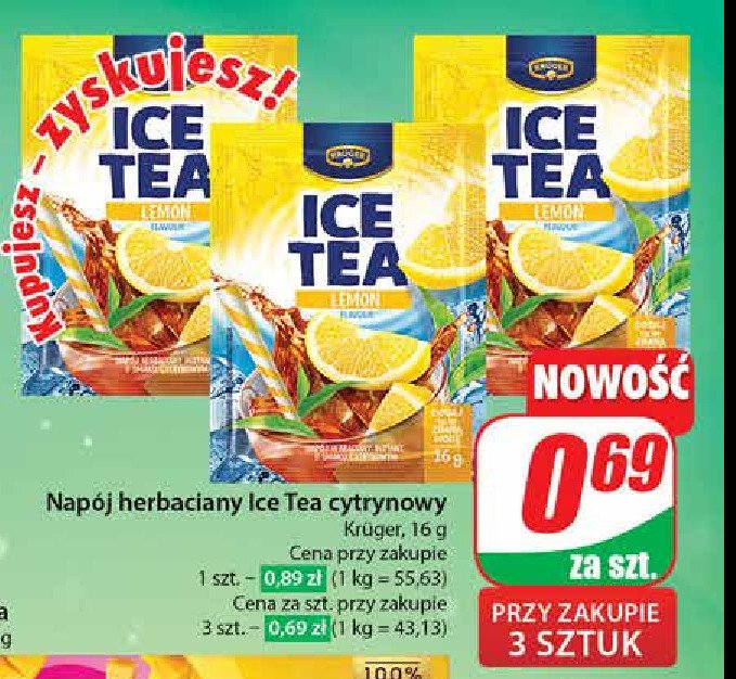 Herbata mrożona lemon Kruger ice tea promocja