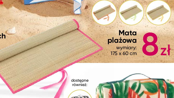 Mata plażowa 175 x 60 cm promocja