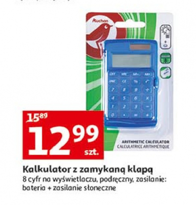 Kalkulator wyswietlacz 8 cyfrowy Auchan promocja