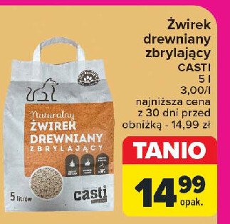 Żwirek dla kota drewniany Casti promocja