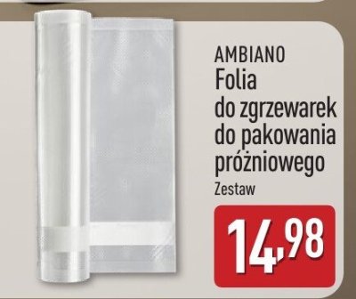 Folia do zarzewarek do pakowania próżniowego AMBIANO promocja w Aldi