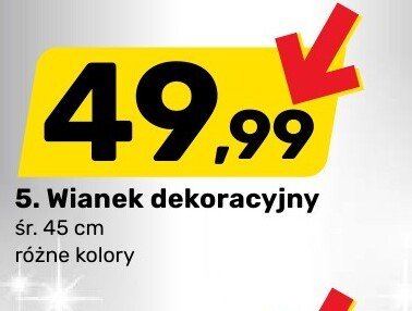 Wianek dekoracyjny promocja w Bricomarche
