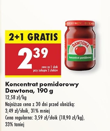 Koncentrat pomidorowy Dawtona promocja