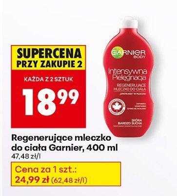 Regenerujące mleczko do ciała Garnier, 400 ml promocja w Biedronka
