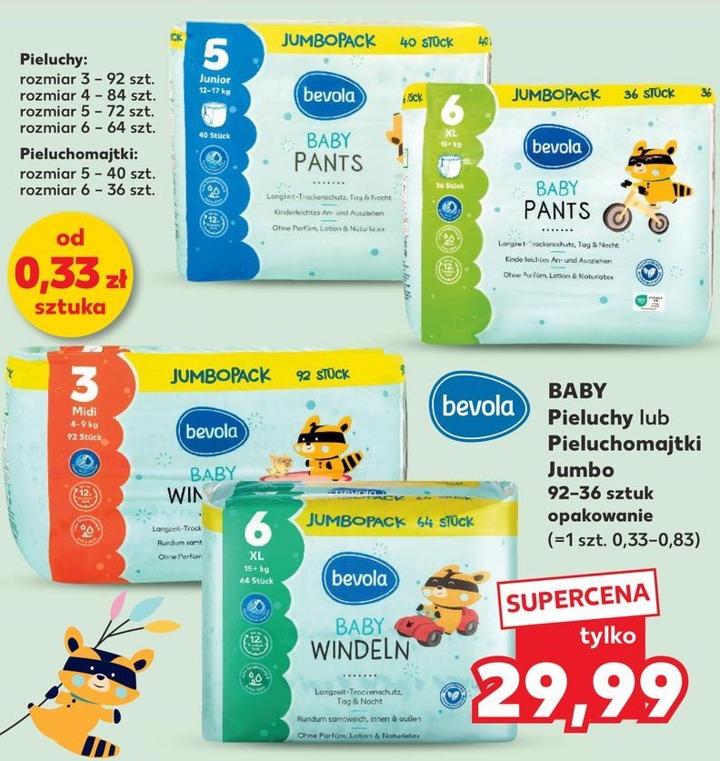 Pieluchomajtki 5 junior Bevola baby promocja