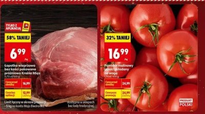 Łopatka wieprzowa bez kości patowana drobiowa, kg promocja w Biedronka