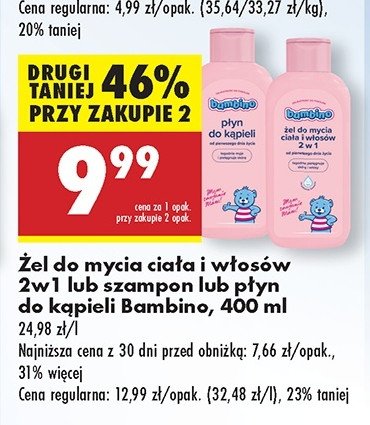 Płyn do kąpieli Bambino promocja w Biedronka