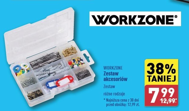 Zestaw śrub i kołków WORKZONE promocja