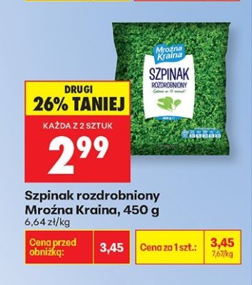 Szpinak rozdrobniony Mroźna Kraina promocja w Biedronka