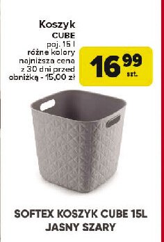 Kosz softex cube 15 l Curver promocja