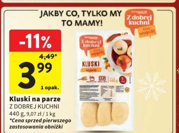 Kluski na parze Intermarche z dobrej kuchni promocja