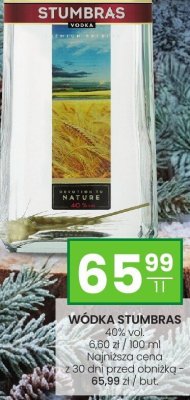 Wódka Stumbras 40% vol. 1l promocja w Twój Market