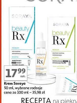 Nawilżający krem kojący na dzień i noc Soraya beauty rx promocja w Auchan