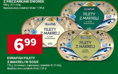 Filety z makreli w sosie EvraFish promocja w Stokrotka
