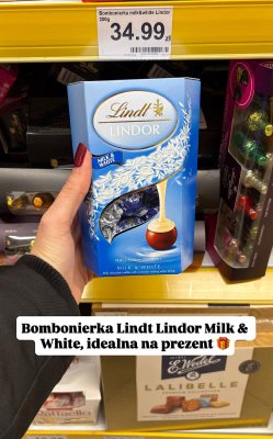 Bombonierka Lindt Lindor Milk & White promocja w Dino