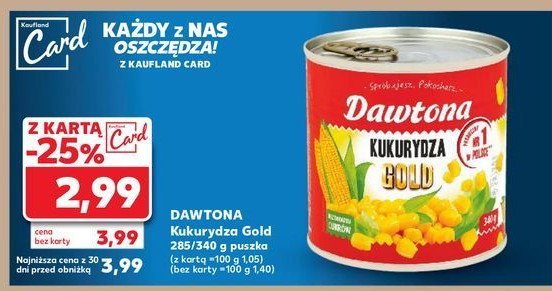 Kukurydza gold Dawtona promocja w Kaufland