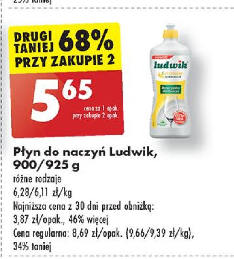 Płyn do naczyń cytrynowy Ludwik promocja