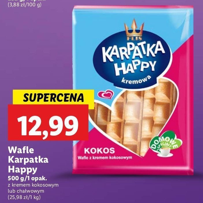 Wafle karpatka chałwa Flis happy promocja