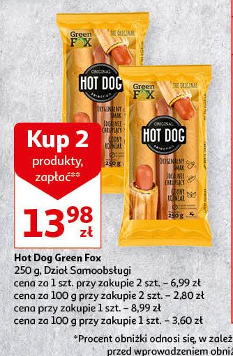 Hot-dog original GREEN FOX promocja