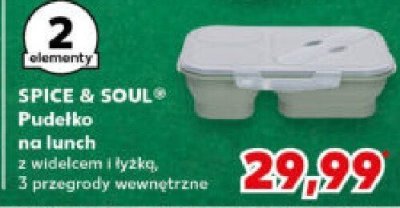 Pudełko na lunch SPICE & SOUL 2 widelcem i łyżką promocja w Kaufland