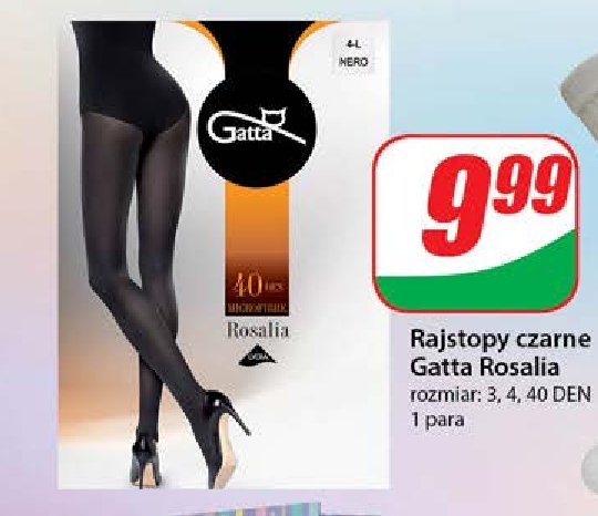 Rajstopy damskie rosalia 40 den rozm. 4 Gatta promocja w Dino