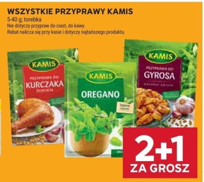Przyprawy Kamis, różne rodzaje promocja w Stokrotka