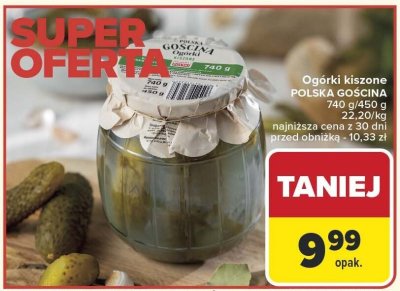 Ogórki kiszone POLSKA GOSCINA promocja w Carrefour Market
