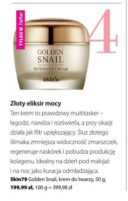 Skin79 Golden Snail, krem do twarzy promocja w Hebe