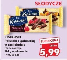Paluszki w czekoladzie z galaretką malinową Krakuski paluszki Krakuski bahlsen promocja