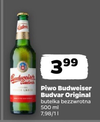 Piwo Budweiser Budvar Original  promocja w Netto