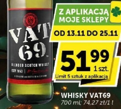 Whisky Vat 69 promocja w ABC