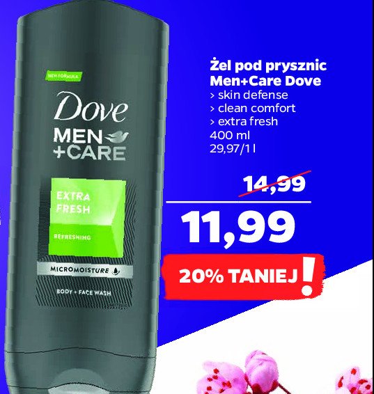 Żel pod prysznic skin defense Dove men+care promocje