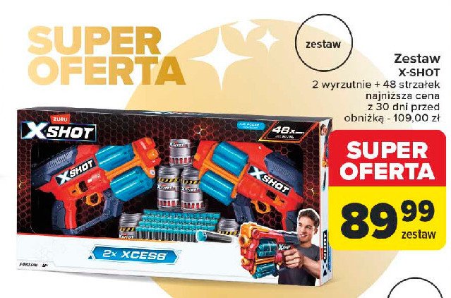 Pistolet x-shot Zuru promocja w Carrefour Market