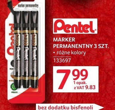 Marker permanentny 3 szt. Pentel promocja w Selgros