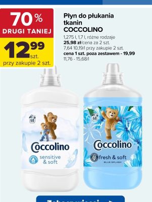 Płyn do płukania tkanin Sensitive & Soft promocja w Carrefour