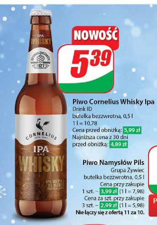 Piwo CORNELIUS IPA WHISKY promocja