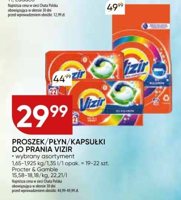 Płyn do prania Vizir Procter & Gamble promocja w Chata Polska
