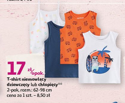 T-shirt niemowlęcy chłopięcy 62-98 Auchan inextenso promocje