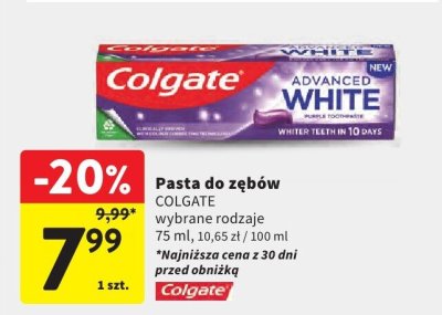 Pasta do zębów wybrane rodzaje promocja w Intermarche