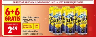 Piwo Tatra promocja w Biedronka