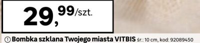 Bombka szklana Twojego miasta VITBIS promocja w Leroy Merlin